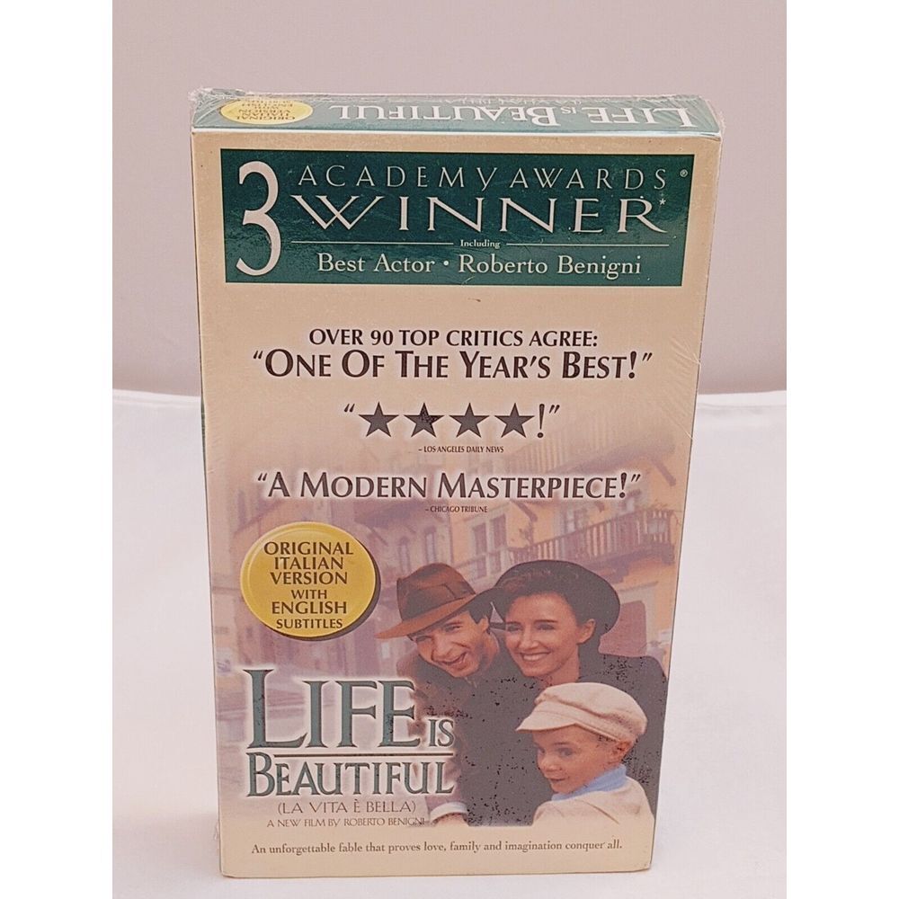 LIFE IS BEAUTIFUL ITALIAN VERSION ENGLISH SUBTITLES GREEN VARIANT RARE VIDEO VHS